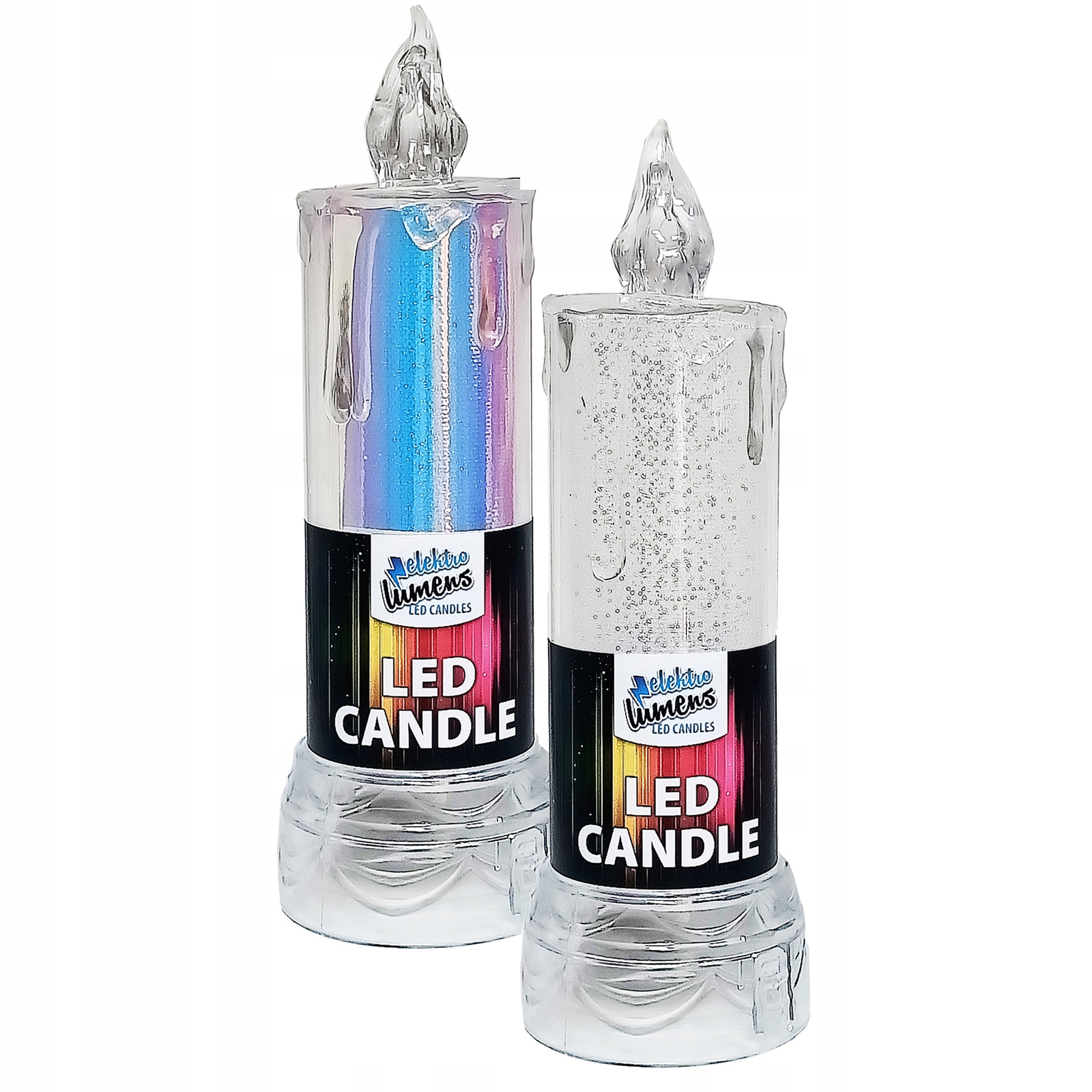 ŚWIECA ELEKTRYCZNA AKRYLOWA LED WKŁAD DO ZNICZY BATERIE AA W ZESTAWIE