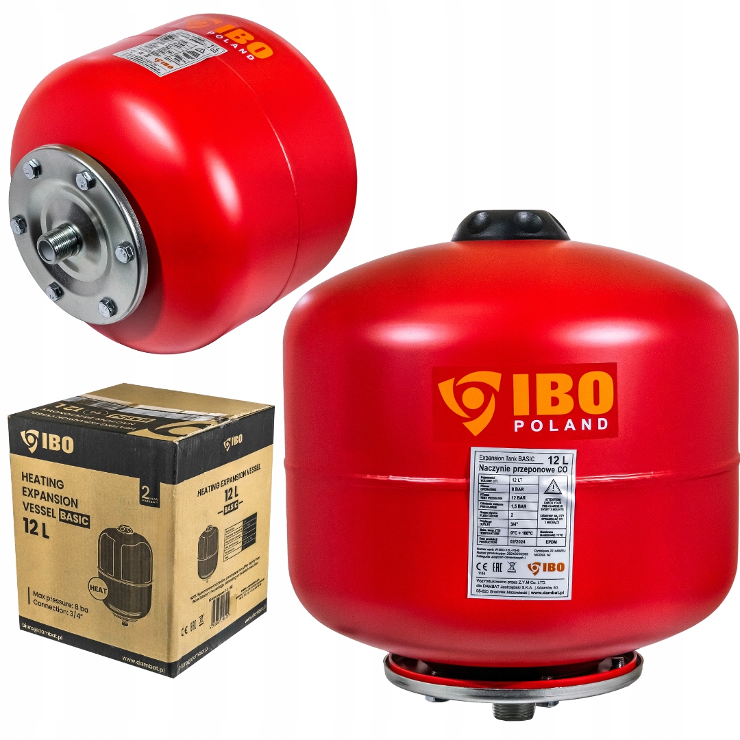 NACZYNIE NACZYNKO PRZEPONOWE WZBIORCZE ZBIORNIK DO INSTALACJI C.O.12L BASIC
