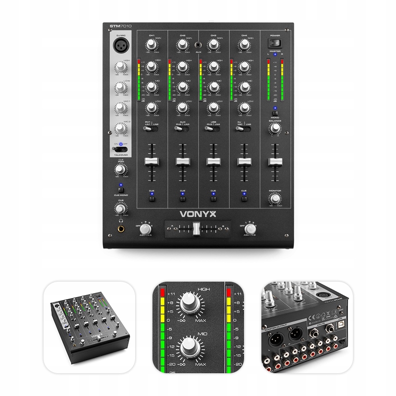 Mikser Dj 4-kanały Usb Talkover STM-7010 Vonyx
