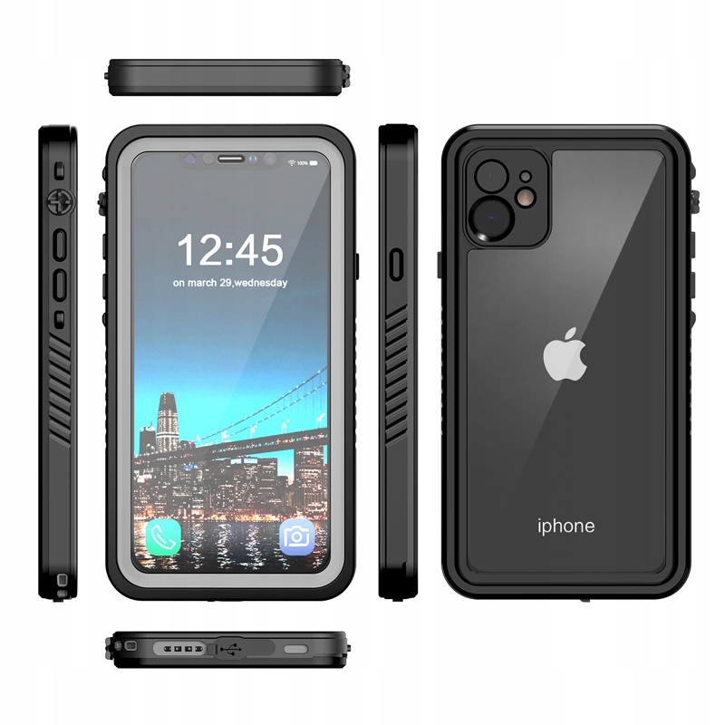 Pancerne Etui 360° Wodoodporne Wytrzymała Obudowa do Apple iPhone 11 IP68