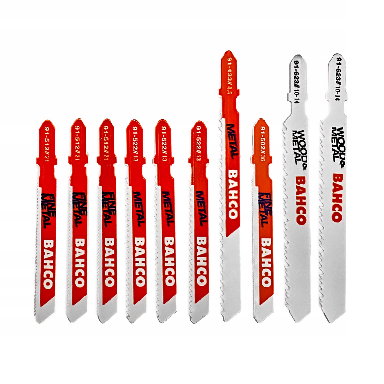 Sada pilových listů Bahco 91-Metal-10P pro ruční přímočarou pilu