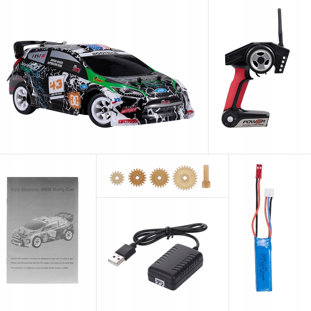 

WLtoys K989 1/28 Rc Drift Car 2.4G 4WD Samochód