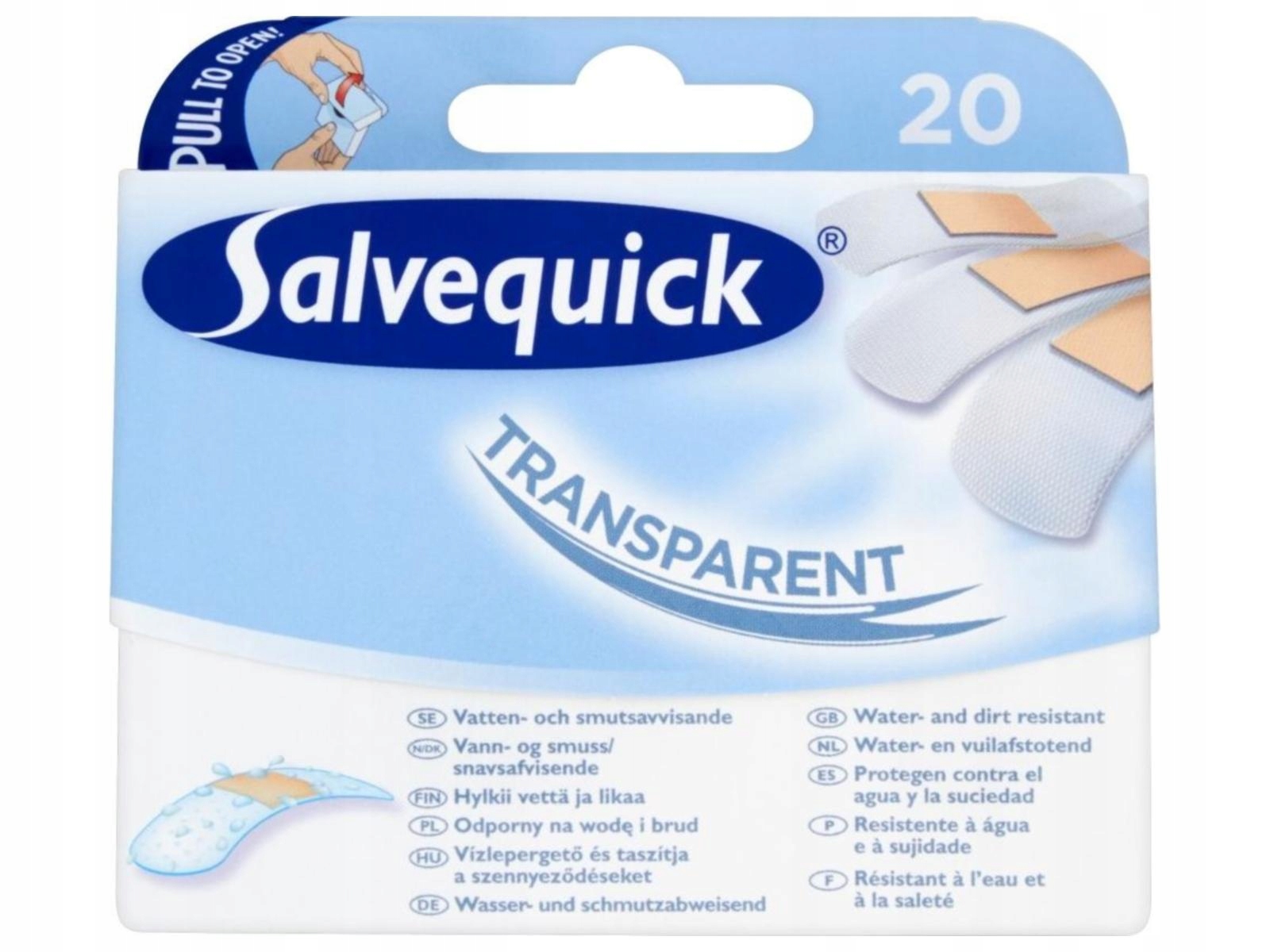 

Salvequick zestaw plastrów Transparent 20 szt.