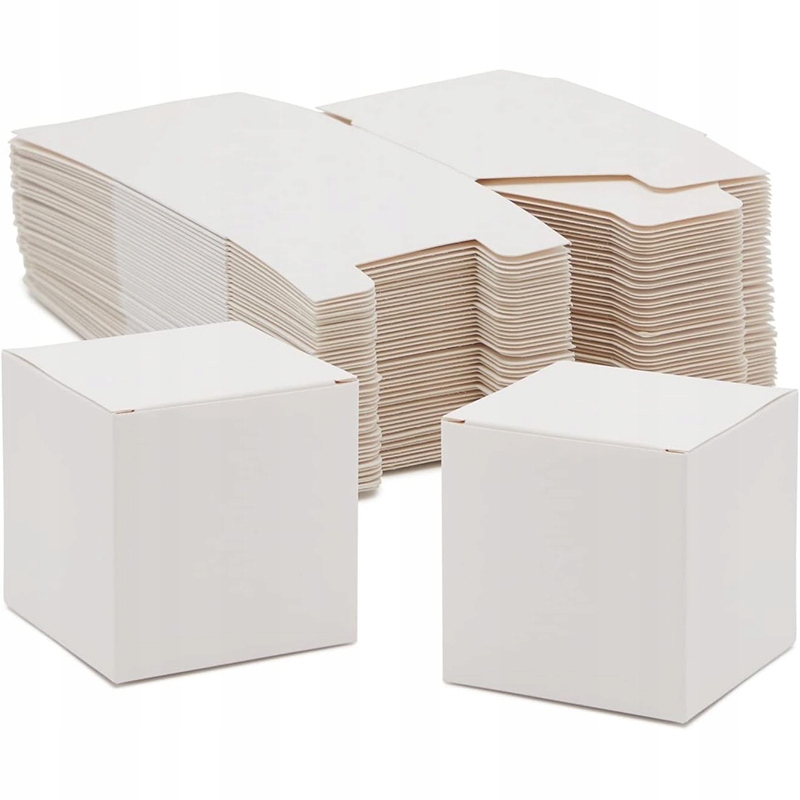Pudełka fasonowe białe kwadratowe 100 szt