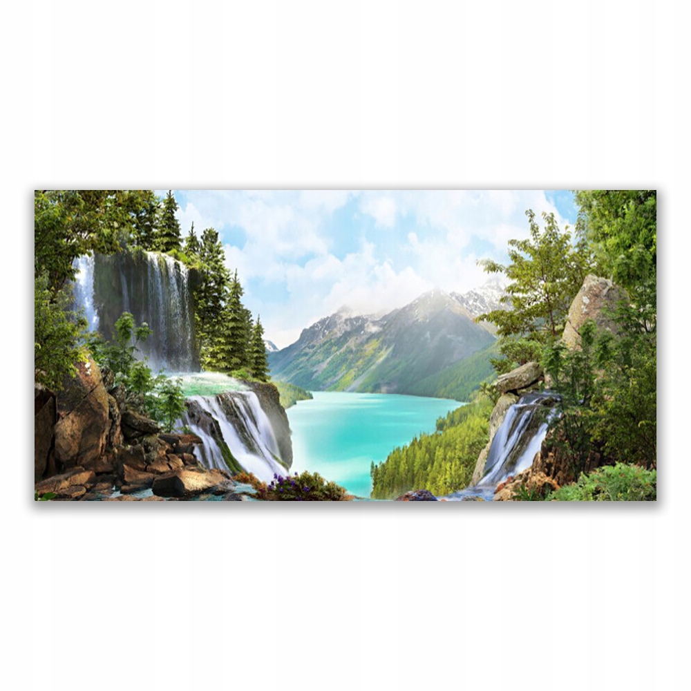 

Obraz akryl nowoczesny 120x60 Zatoka Wodospad Góry