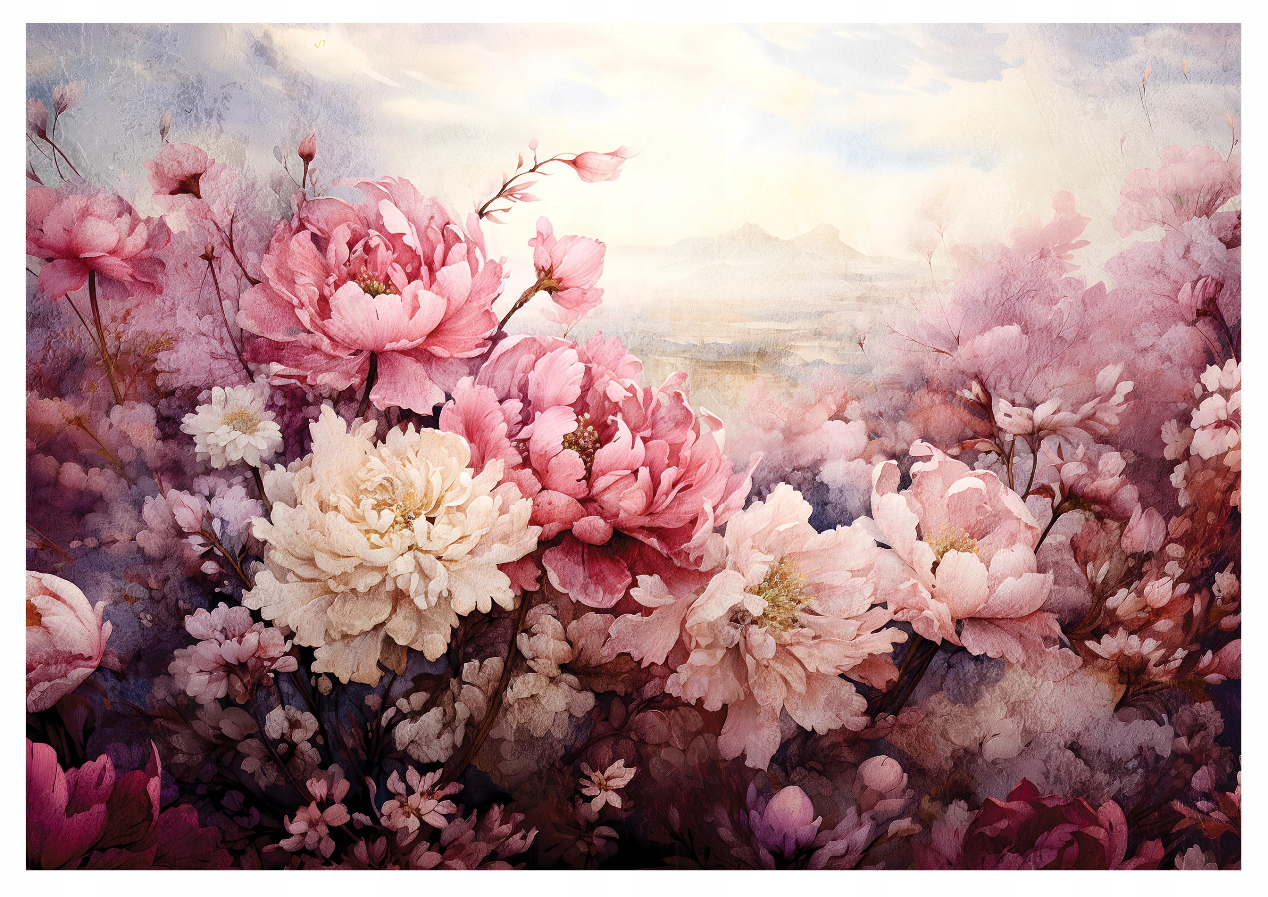 Fototapeta Kvetoucí Květiny Pivoňky Obývací pokoj 368x254