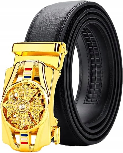 Kožený Opasek Pánský Oyifan s automatickou přezkou 125 cm, elegance a pohodlí