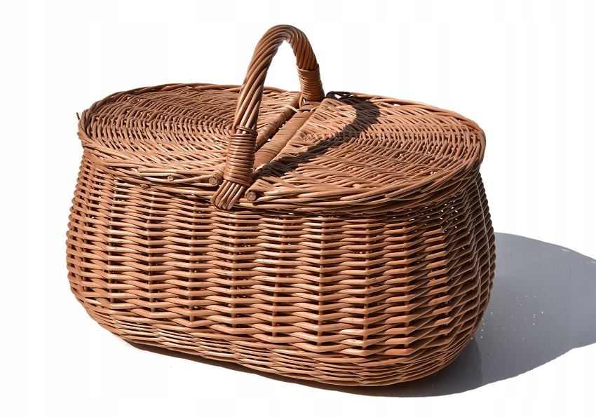 Kosz na piknik Wiklinowy kosz piknikowy 43 cm Duży