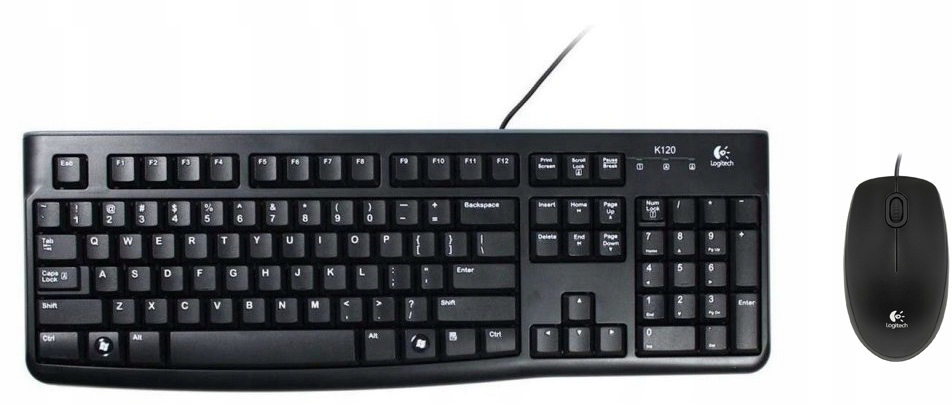 

Zestaw klawiatura przewodowa Logitech K120 mysz