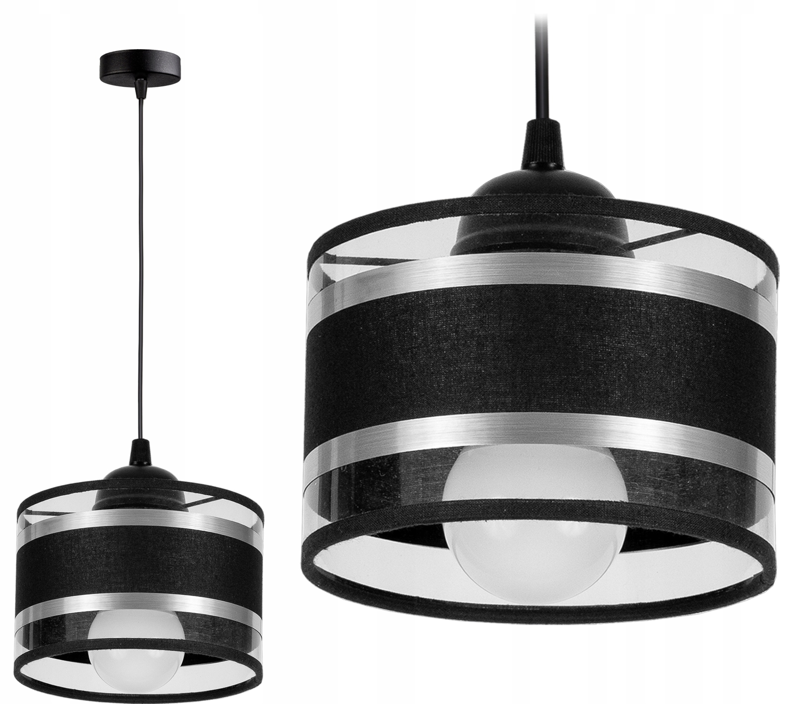 

Lampa Wisząca Sufitowa Żyrandol Abażur Nowoczesna