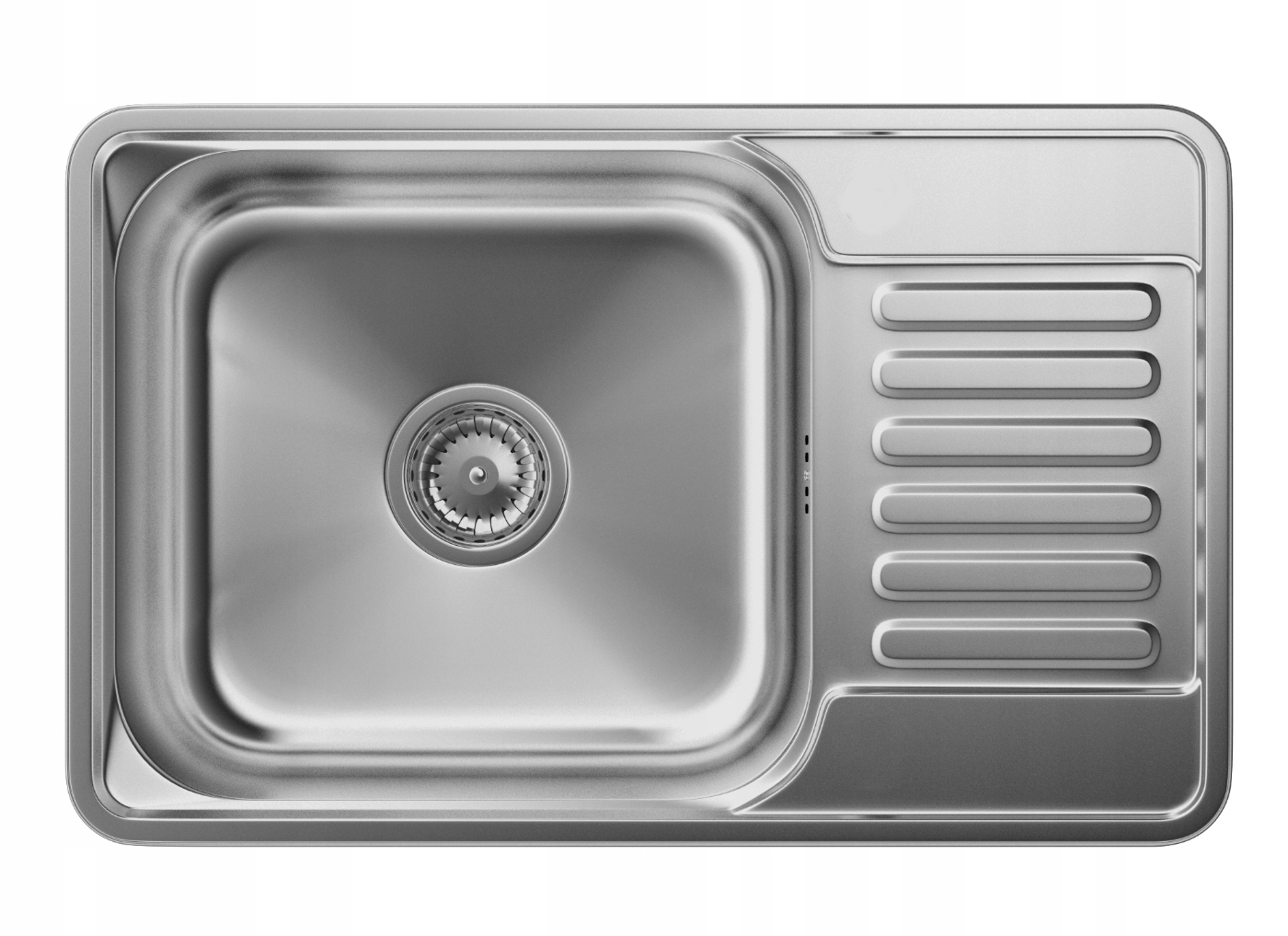 Oceľový Drez 1 Komora S Odkvapkávačom Saténový TURI66