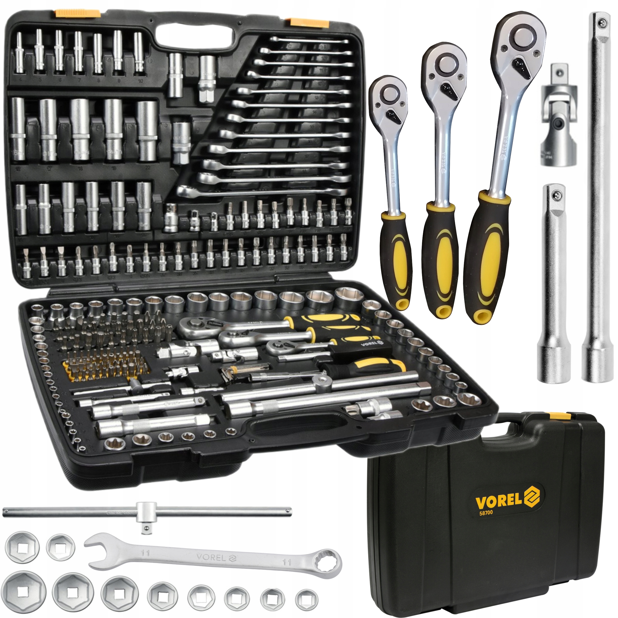 Sada Nástrojov 1/2" 216KS Nástavce Predlžovacie Nástavce Račne Bity XXL 58700