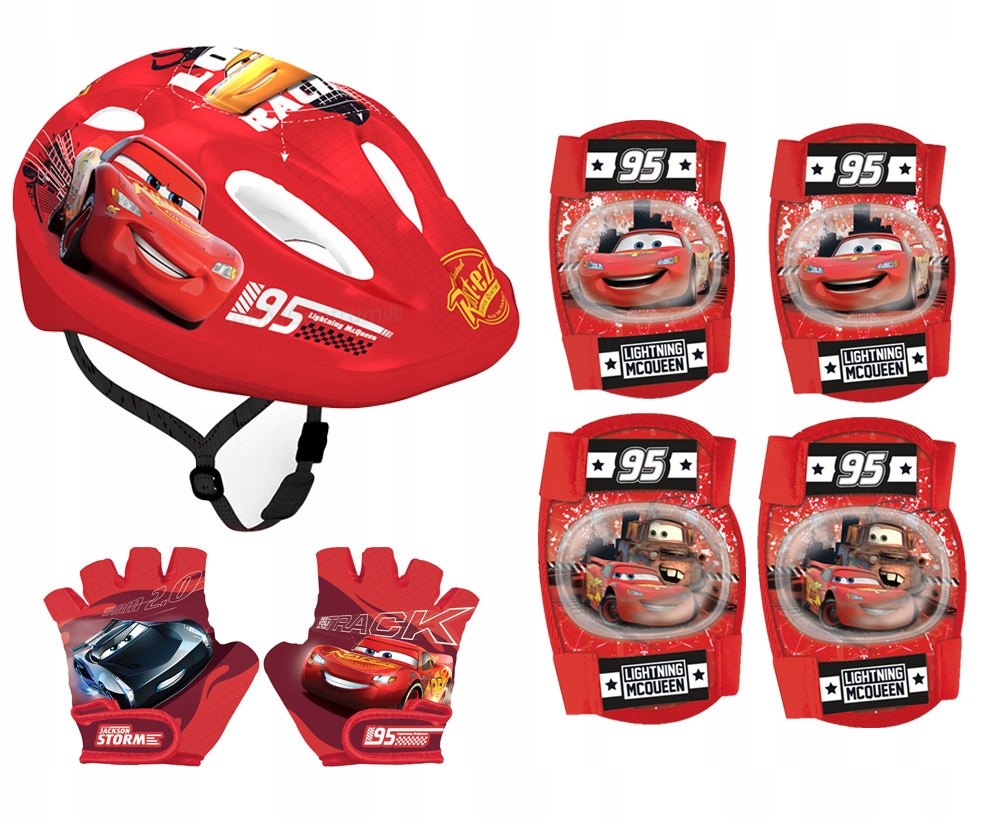 

4x Ochraniacze Kask Rowerowy Rękawiczki Auta Cars