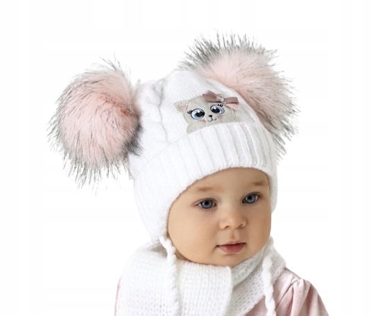 

Czapka Szalik Ciepły Komplet Zimowy 44 46 48 6m+