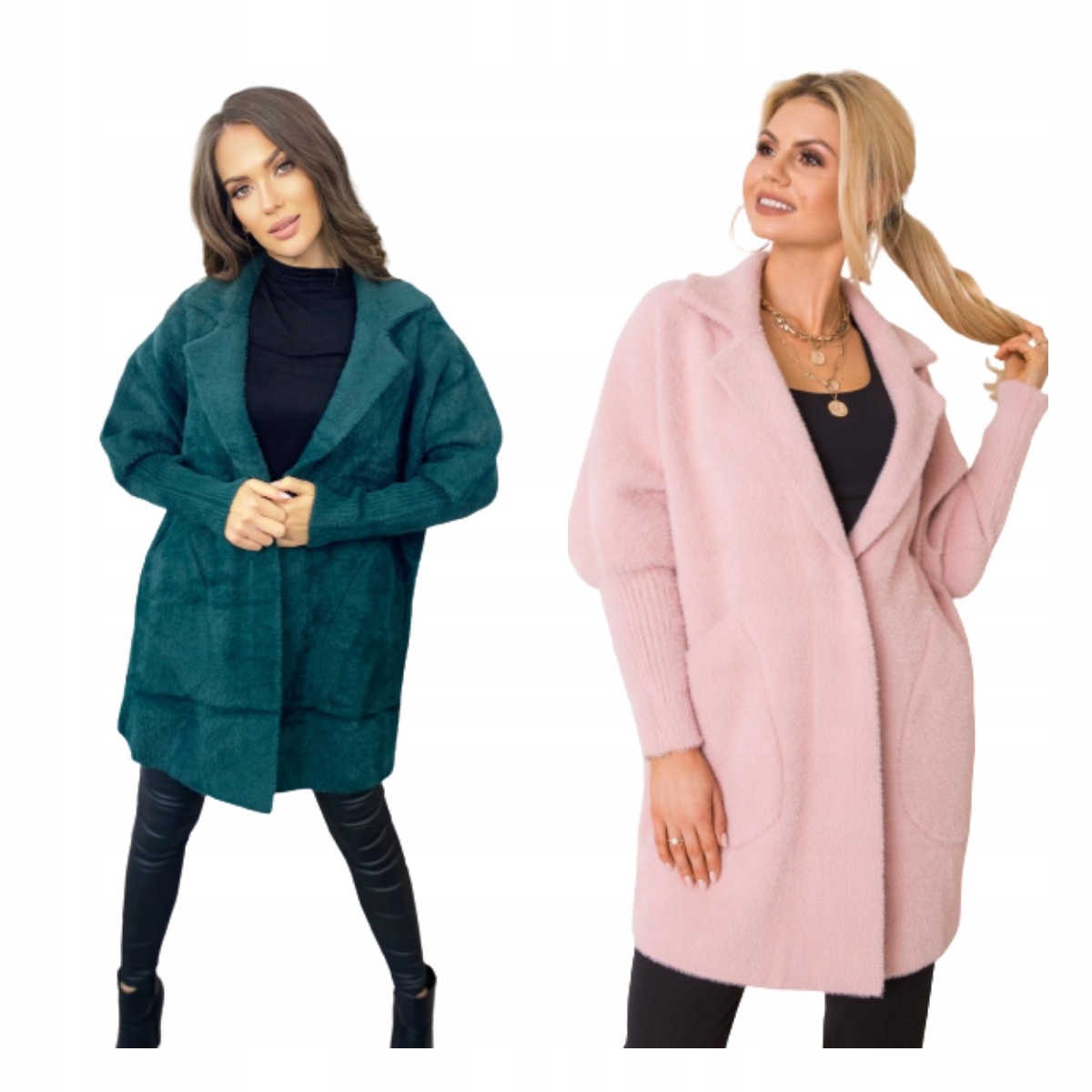 Alpaka Kabát Oversize Hladký MIX Barev