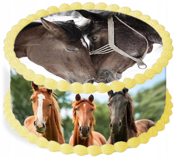 oplatek na dort 14 cm Zvířata Kůň Koník Narozeniny