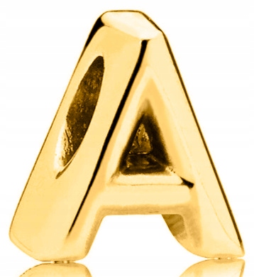 Zlatý Charms Písmeno Iniciál Symbol Letter A Stříbro 925