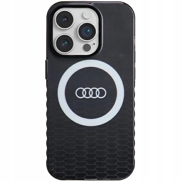 Pouzdro kryt pouzdra Audi IML Big Logo MagSafe na iPhone 14 Pro černé