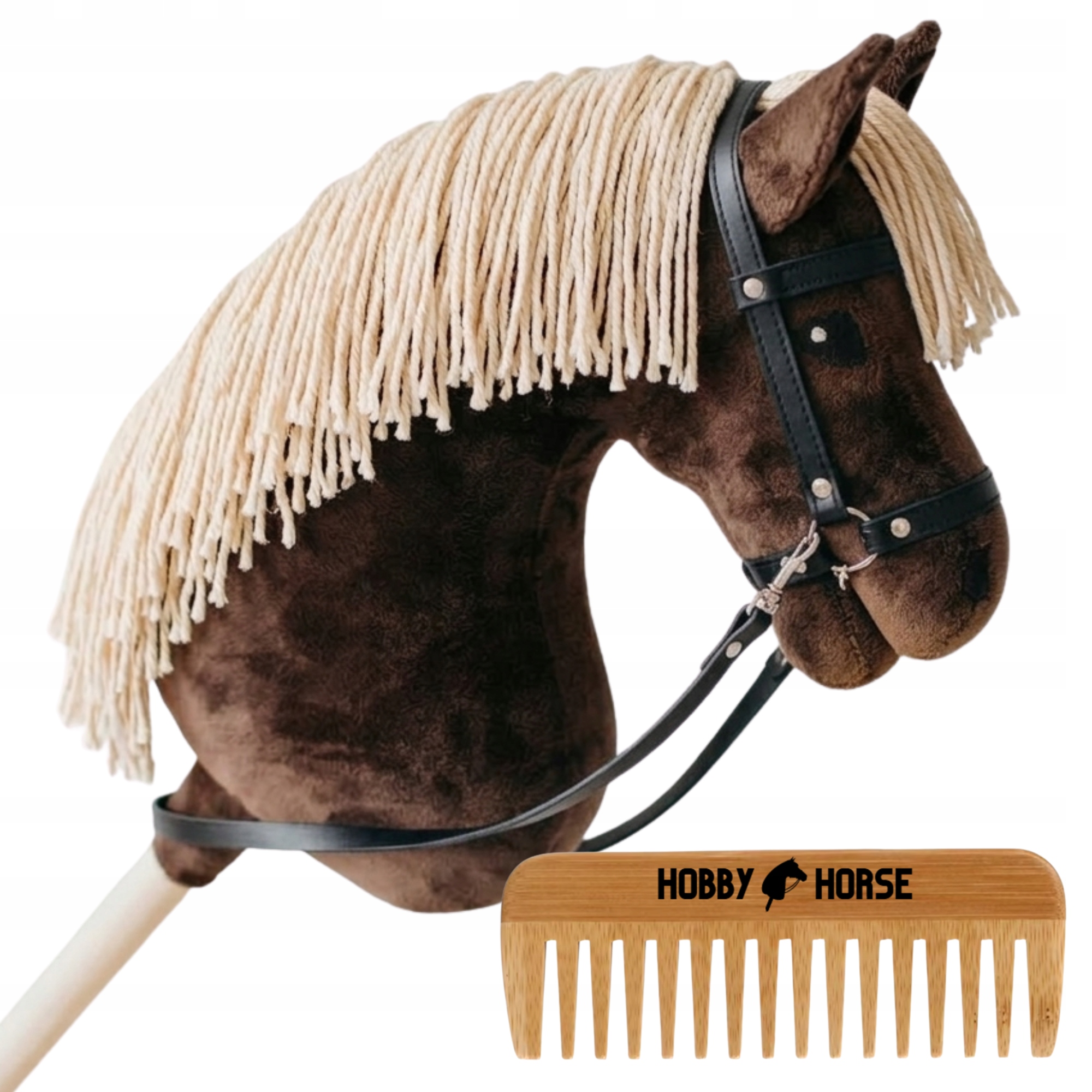 Hobby Horse Koń Na Kiju A3 Konik Głowa Konia Z Grzywą Grzebień