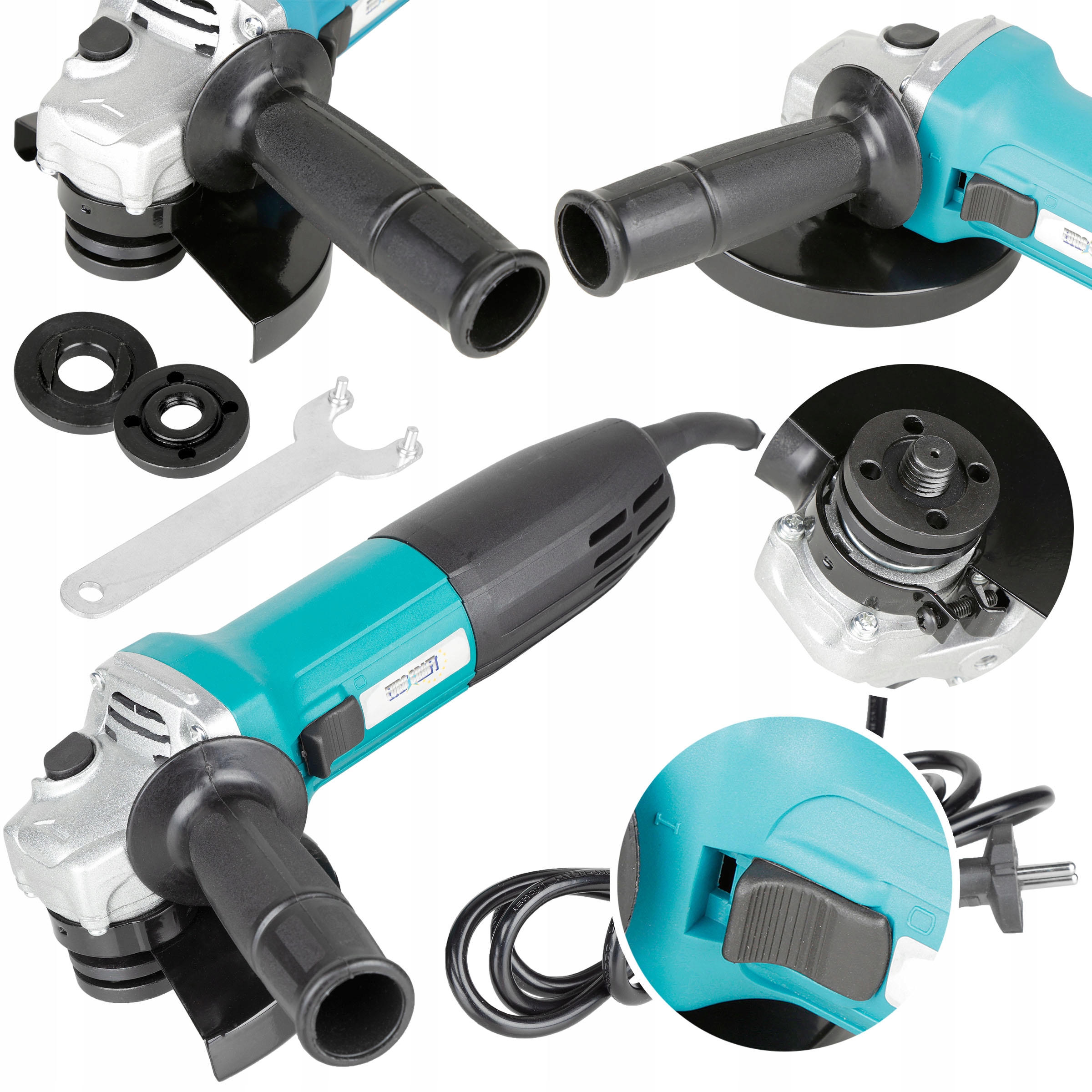 

Szlifierka kątowa ECAG125 1250W mała poręczna