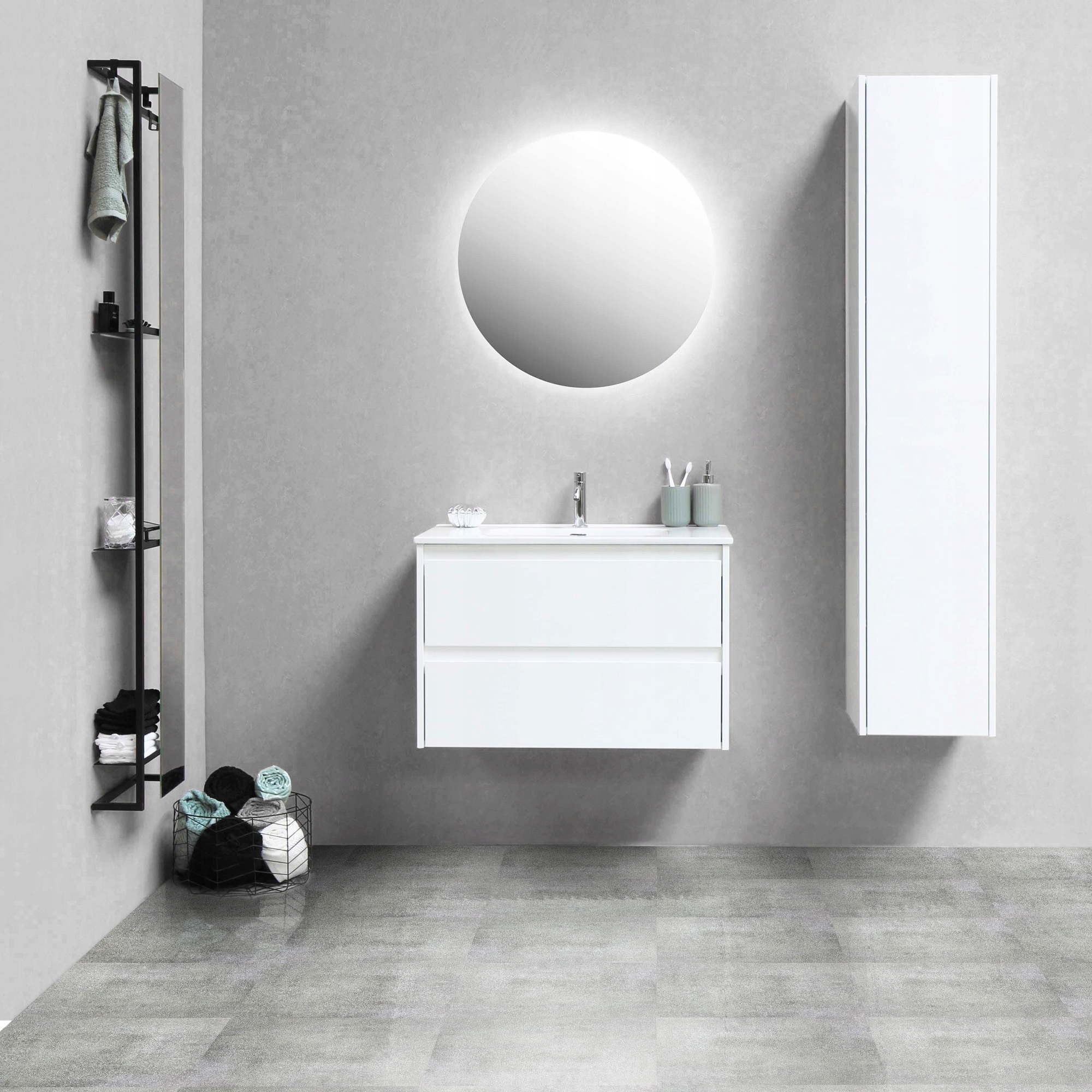 Płytki Podłogowe Samoprzylepne PCV Beton Szary Dekoracyjny 1 Sztuka Kolekcja d-c-floor