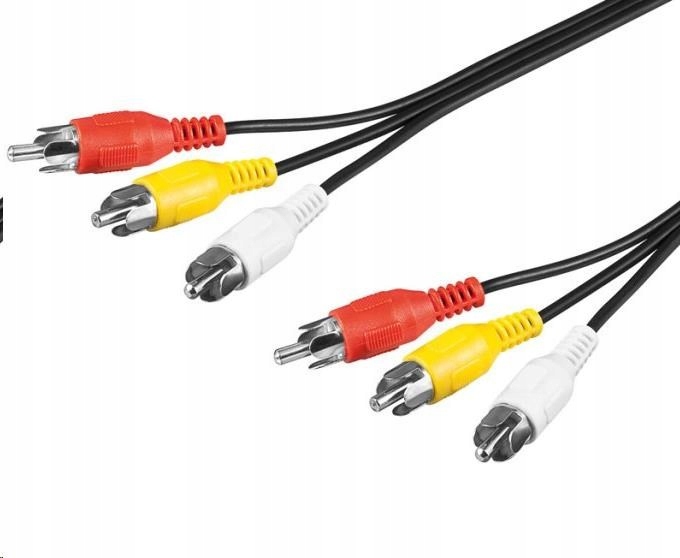 

Kabel 3x Rca Chinch 2m Component Composite połącze