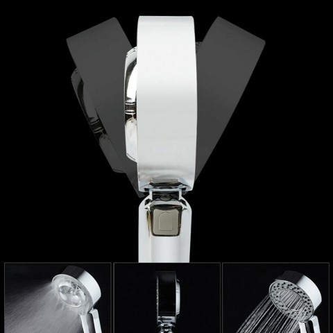 SŁUCHAWKA PRYSZNICOWA Z TURBINĄ WENTYLATOREM FILTR Kolor chrom