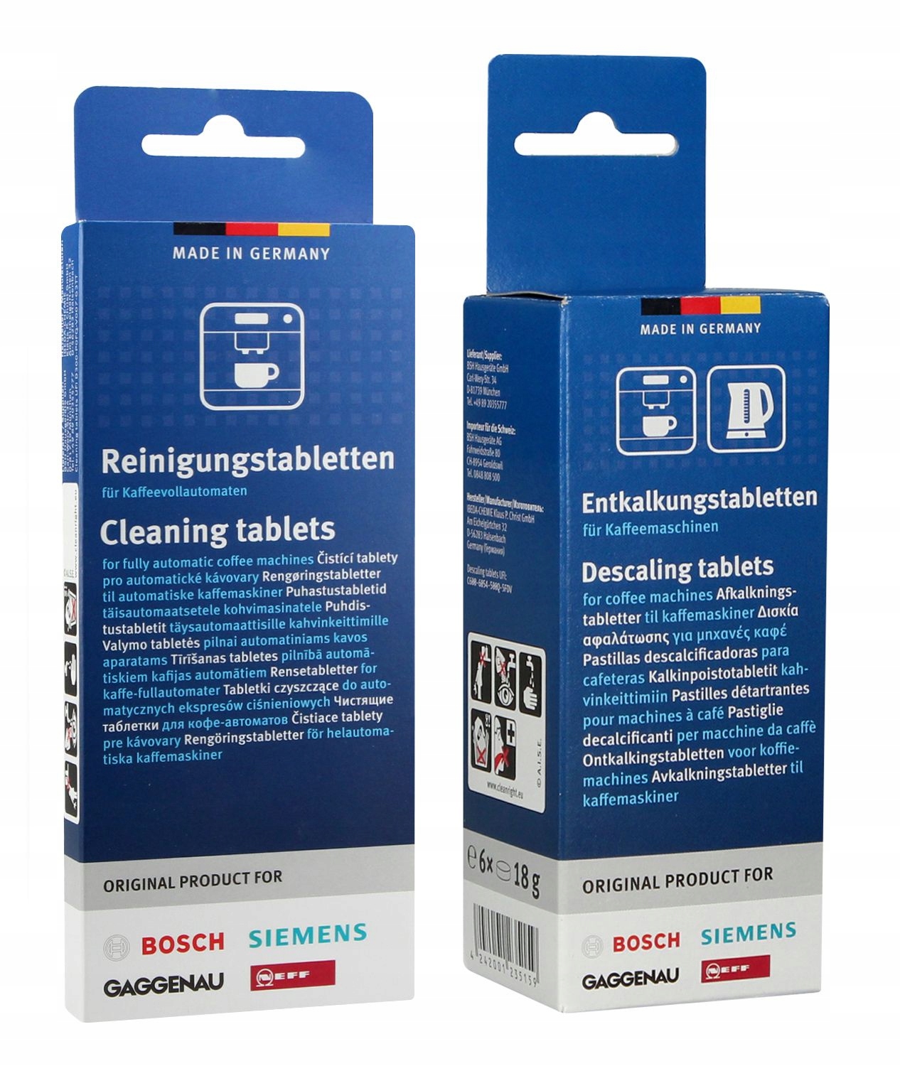

Zestaw Bosch tabletki czyszczące i odkamieniające