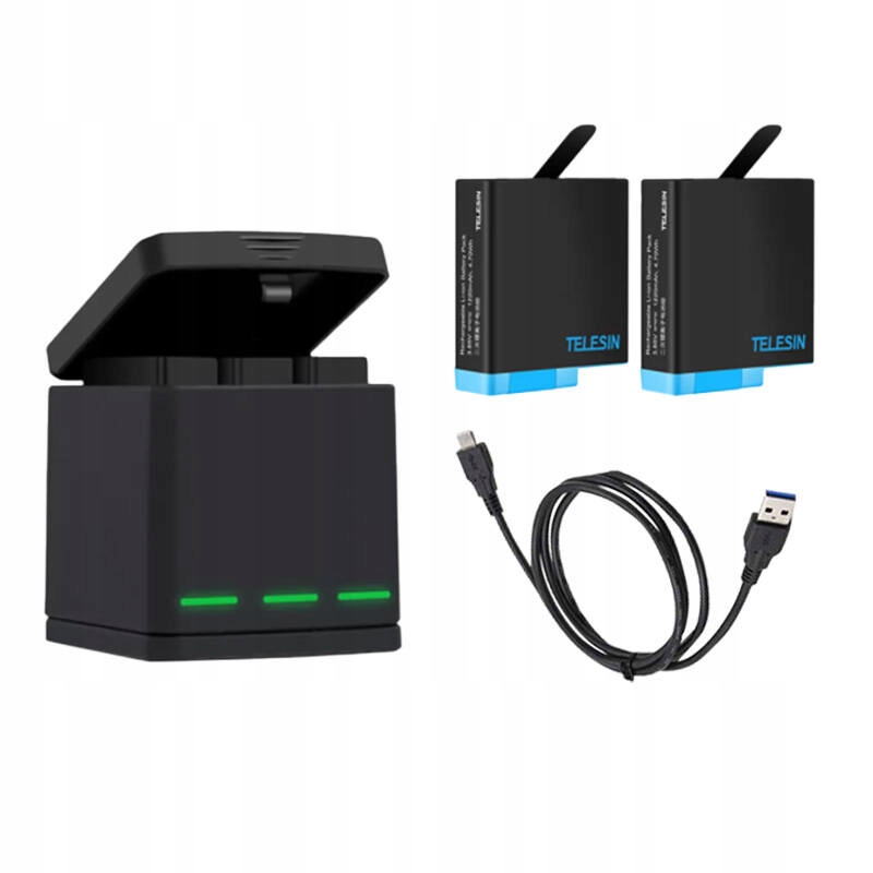 Telesin Box Hub Nabíječka 2 Akumulátor Baterie Kamery GoPro Hero 8 7 6 5