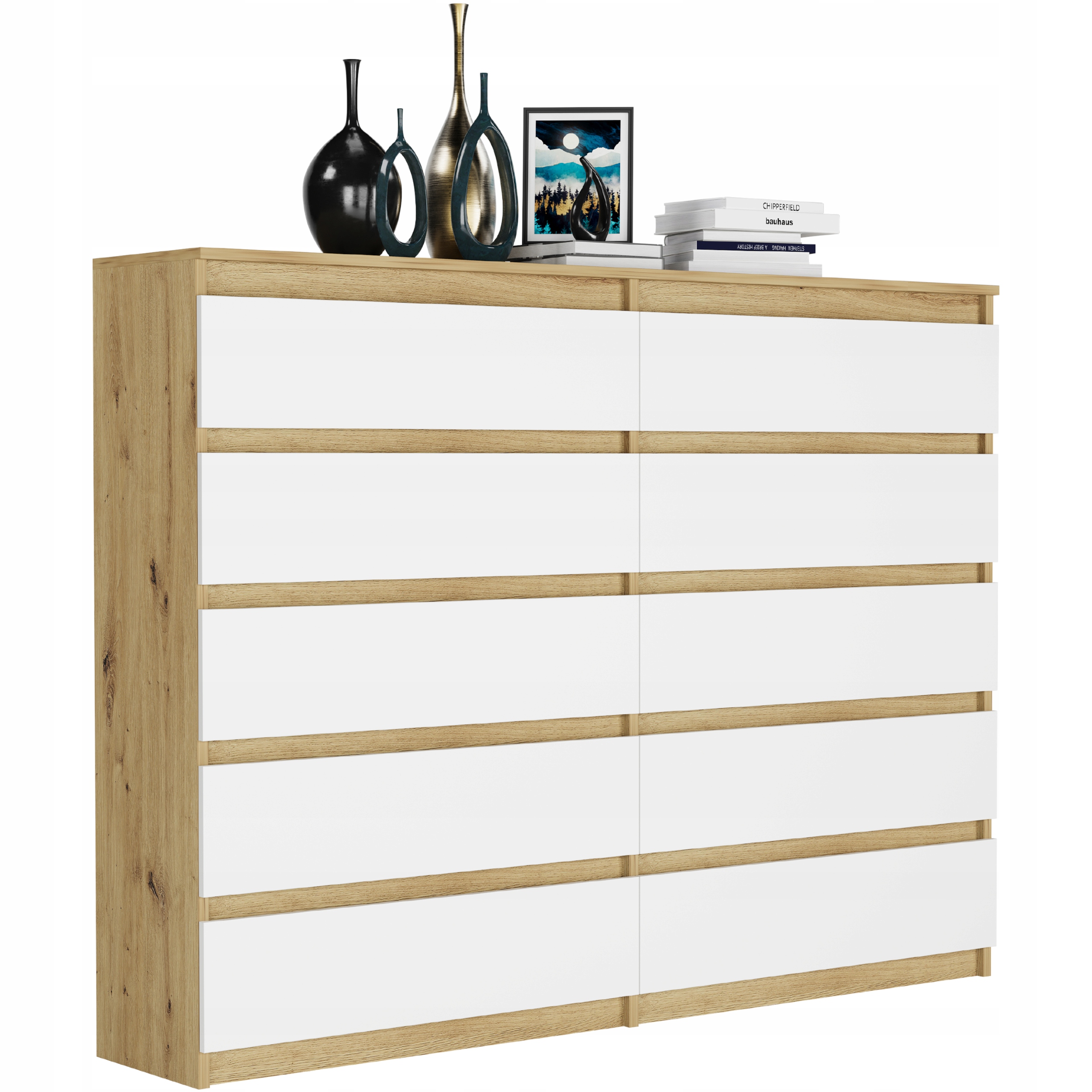 Nowoczesna KOMODA 160 SZAFKA 10 SZUFLAD R-160-S10 ARTISAN MIX