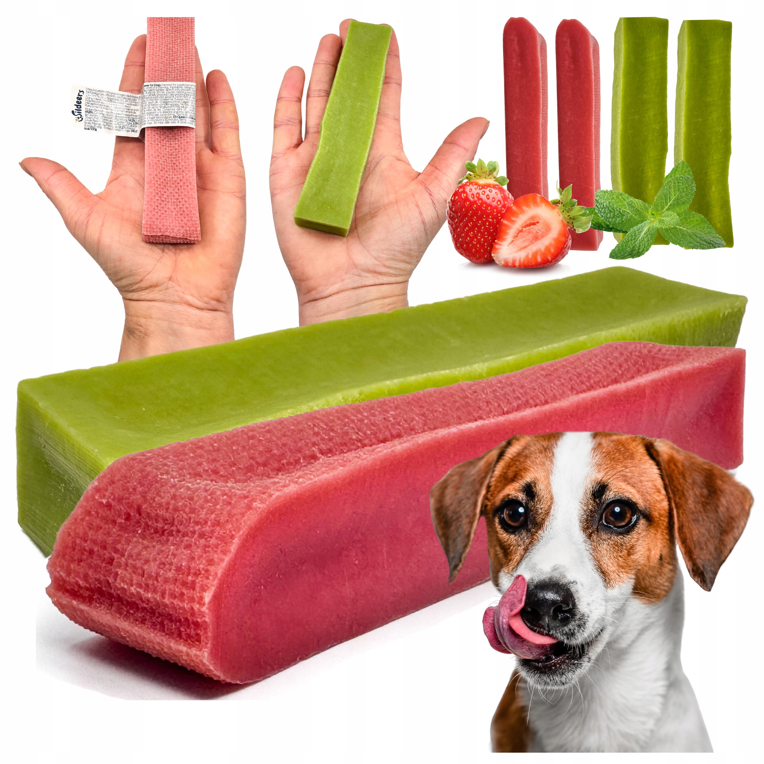 Levně Sada Přírodních Kousátek Z Himalájského Sýra 2x Jahoda 2x Máta M