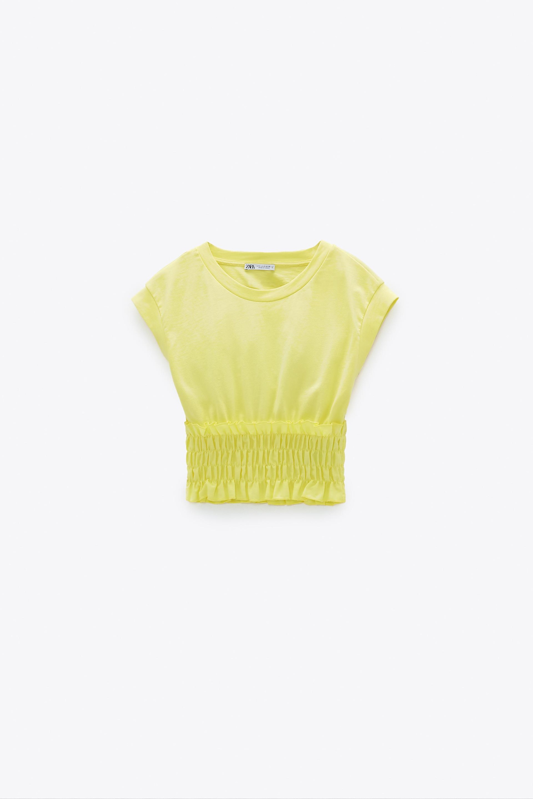 

Zara_żółta Bluzka Ze Sciągaczem 6050308