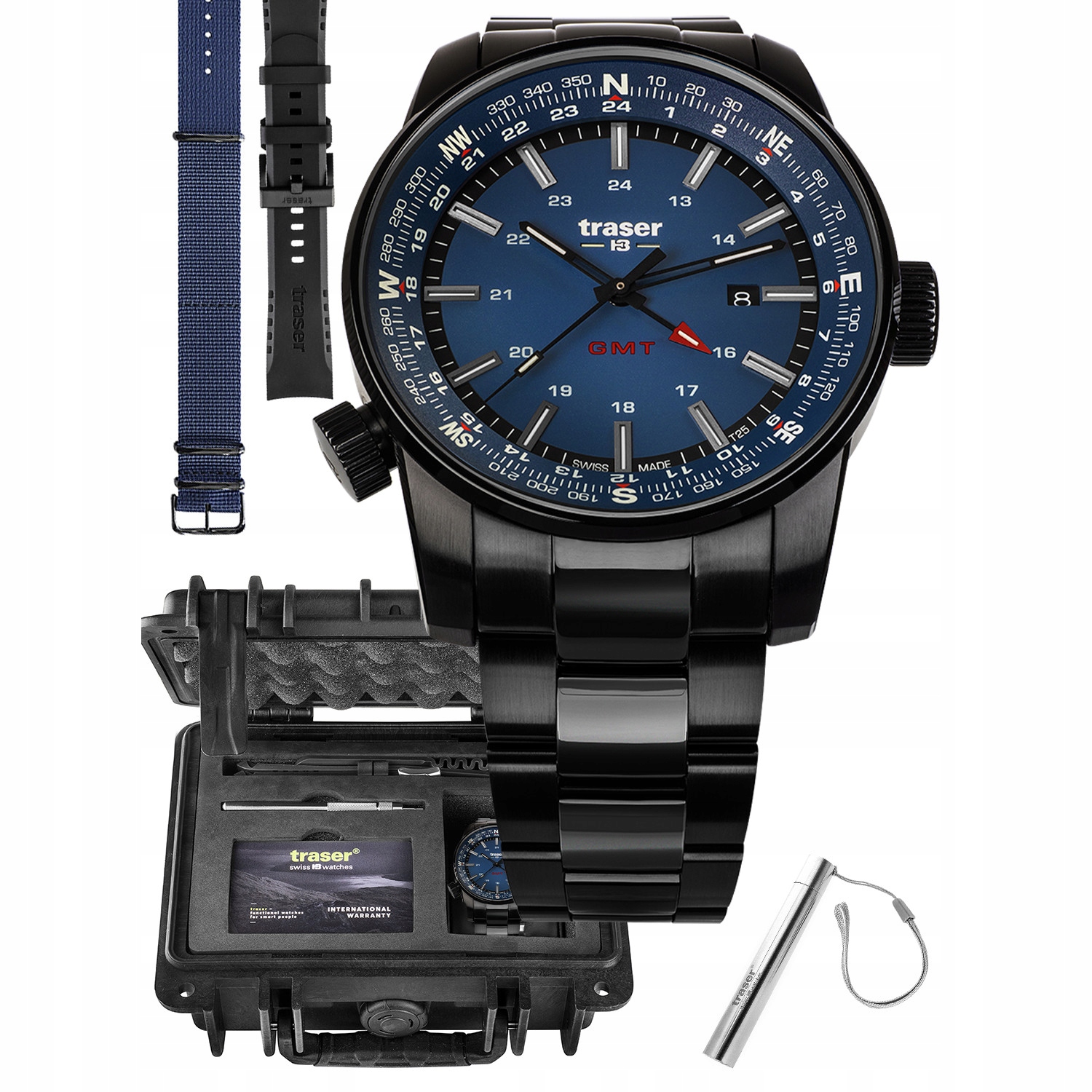 Pánské Hodinky Traser TS-109524 Set černé