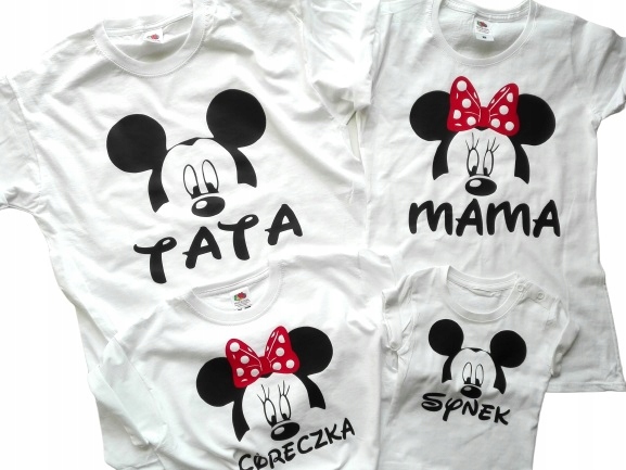 KOSZULKI DLA RODZINY KOMPLET DLA 4 OSÓB SESJA M