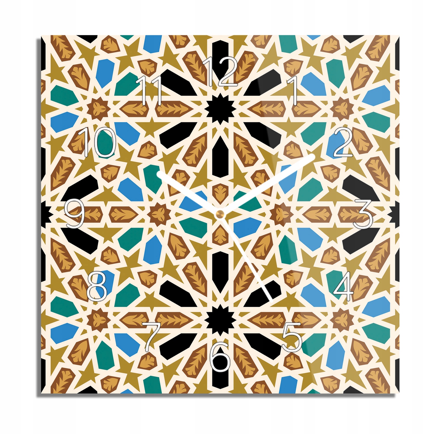 

Mozaika geometria zegar szklany do sypialni 30x30
