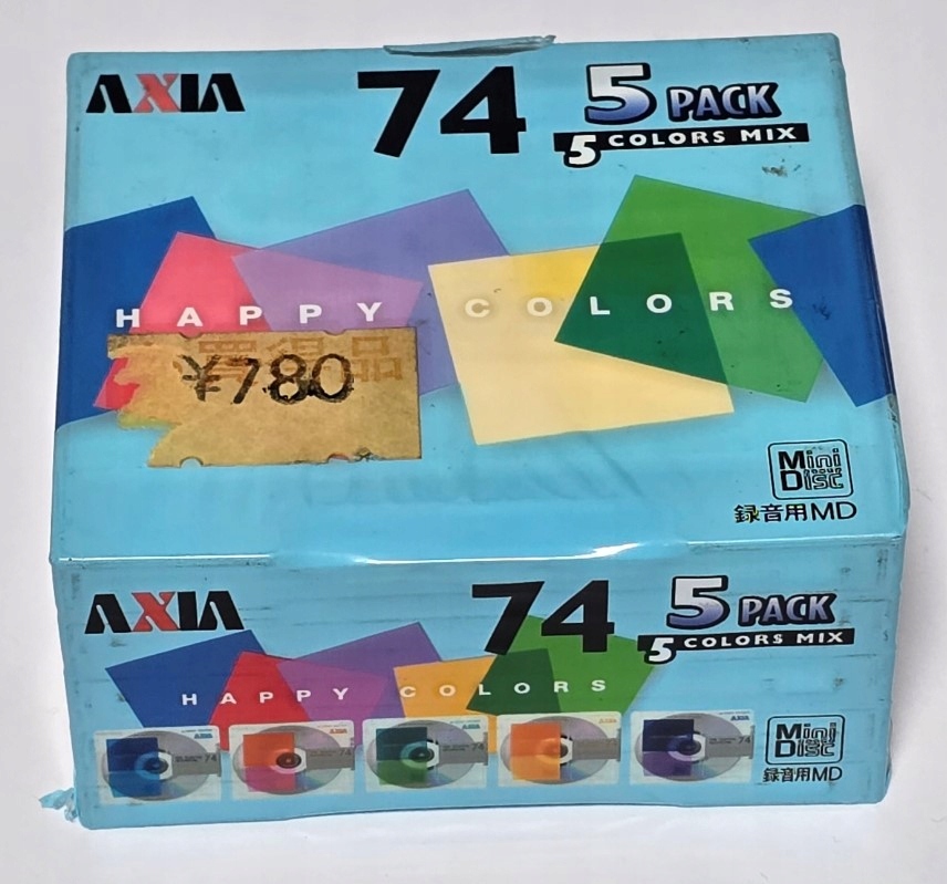 Diskety Minidisc MD Axia 74 Min 5 Pack 5 Ks Happy Colors