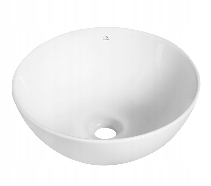 Umyvadlo Na Desku Kulaté 32CM Bez Přepadu Bílé Laveo