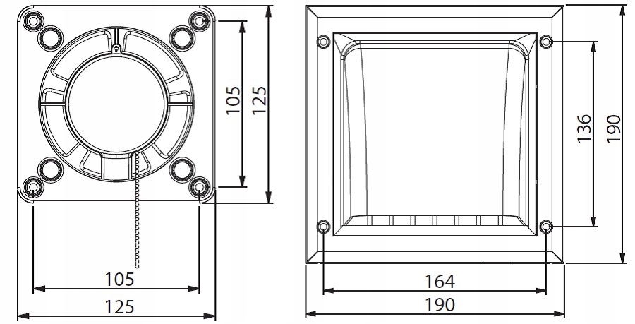 Rekuperator kompaktowy ścienny AWENTA HRV100 IPX4 Kod producenta HRV100