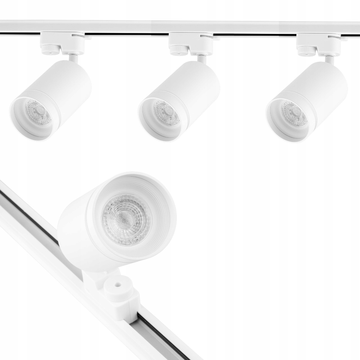 SZYNOPRZEWÓD SZYNA BIAŁA 1,5M + 3X REFLEKTOR GU10