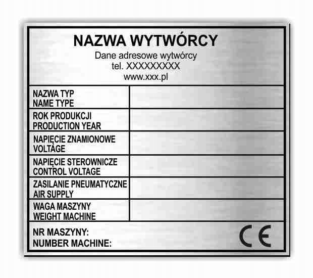 PERSONALIZOWANA TABLICZKA ZNAMIONOWA GRAWER