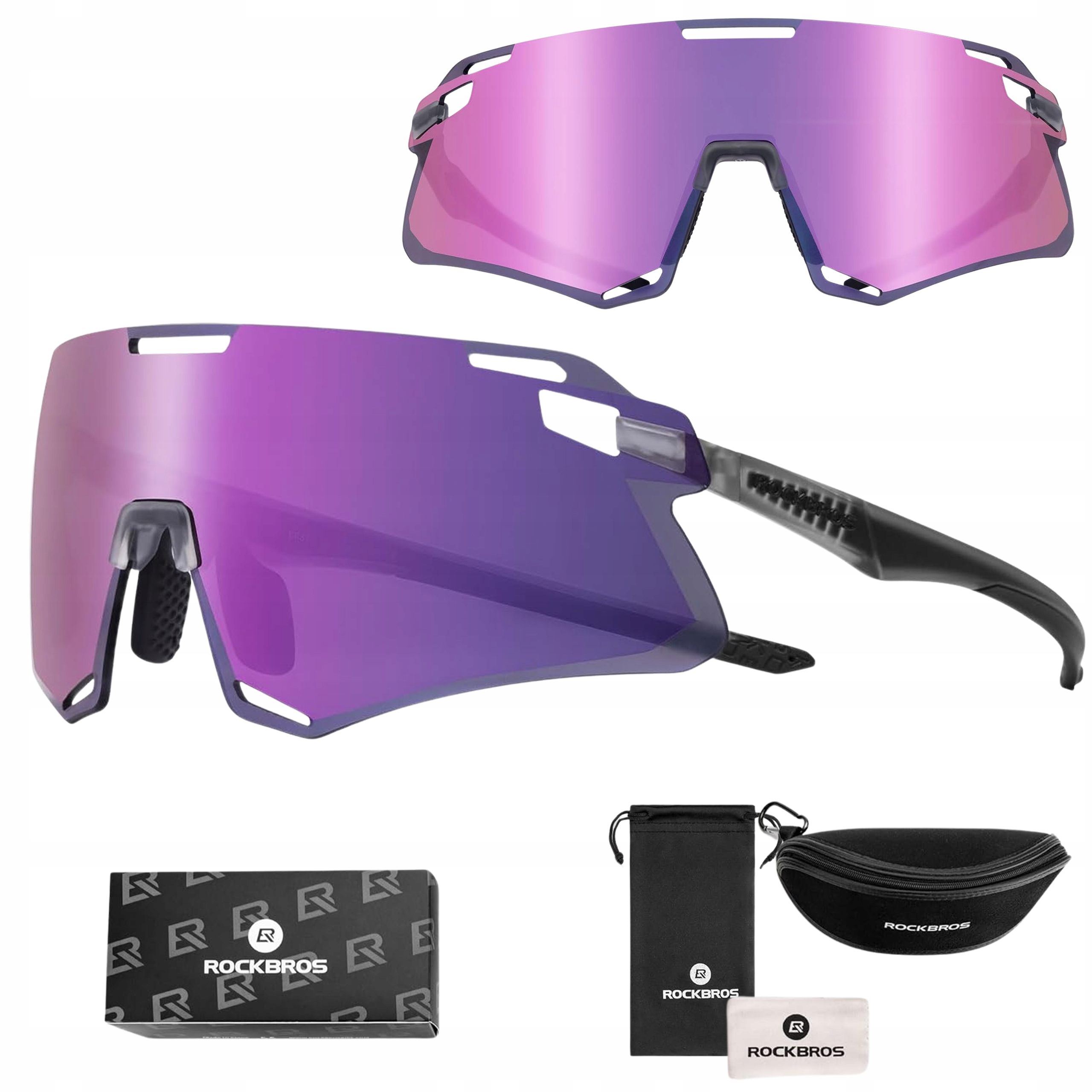 Okulary rowerowe sportowe Rockbros UV400 Hd Bardzo Elastyczne