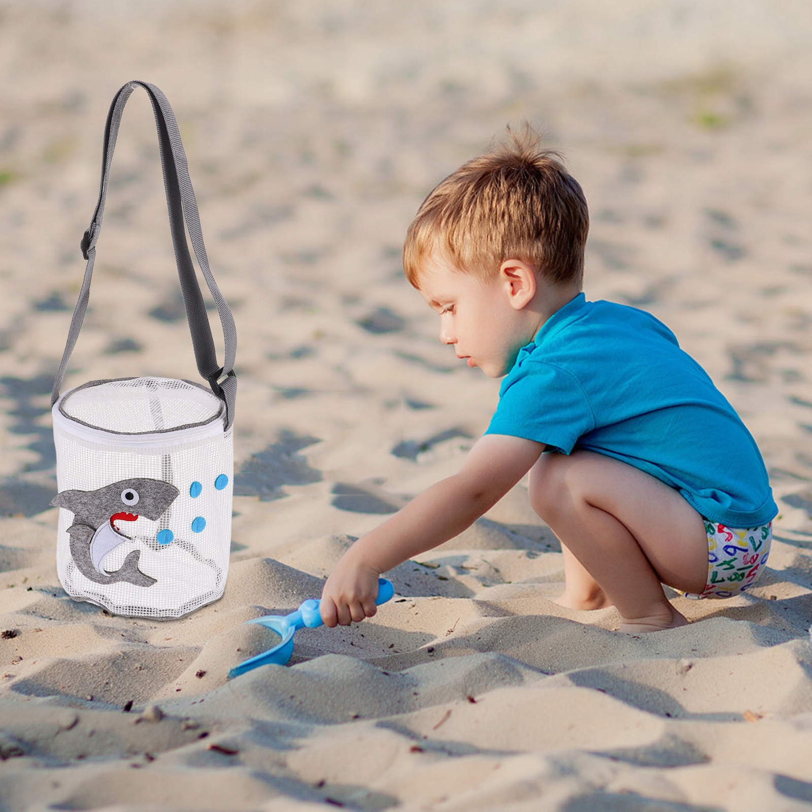 TORBA NA MUSZELKI Z SIATKĄ I ZAMKIEM REGULOWANY Marka bez marki