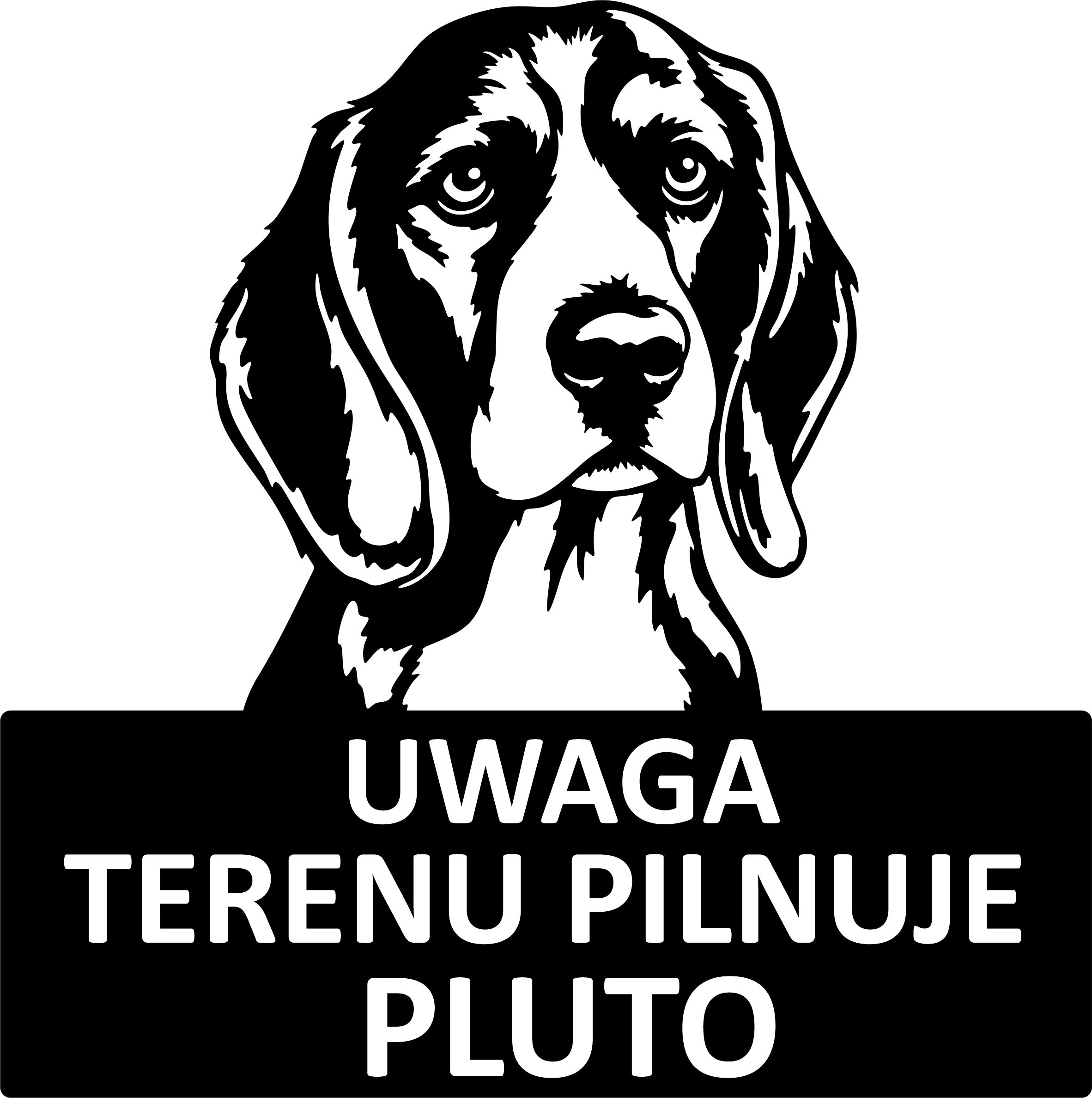 Tabulka na branku oplocení výstražná zábavná Beagle 40x40 cm