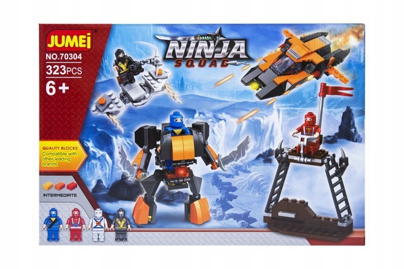 Jumei NINJA HARCOSOK építőkocka 323 db-os, 38 x 26 cm
