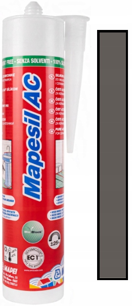 MAPEI SILIKON SANITARNY USZCZELNIACZ ANTRACYT 114