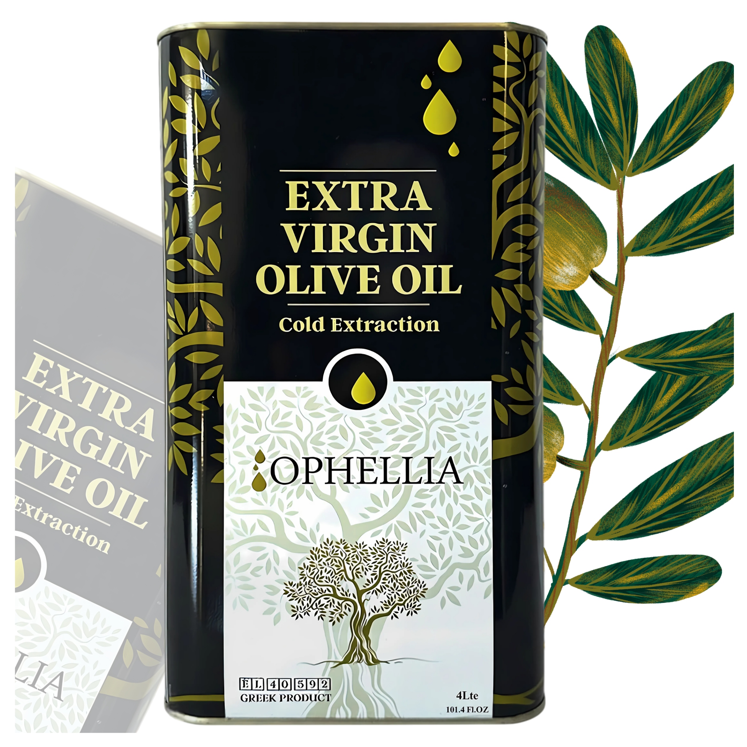 Oliwa Z Oliwek Extra Virgin 4L Grecka Premium Ophellia Tłoczona Na Zimno