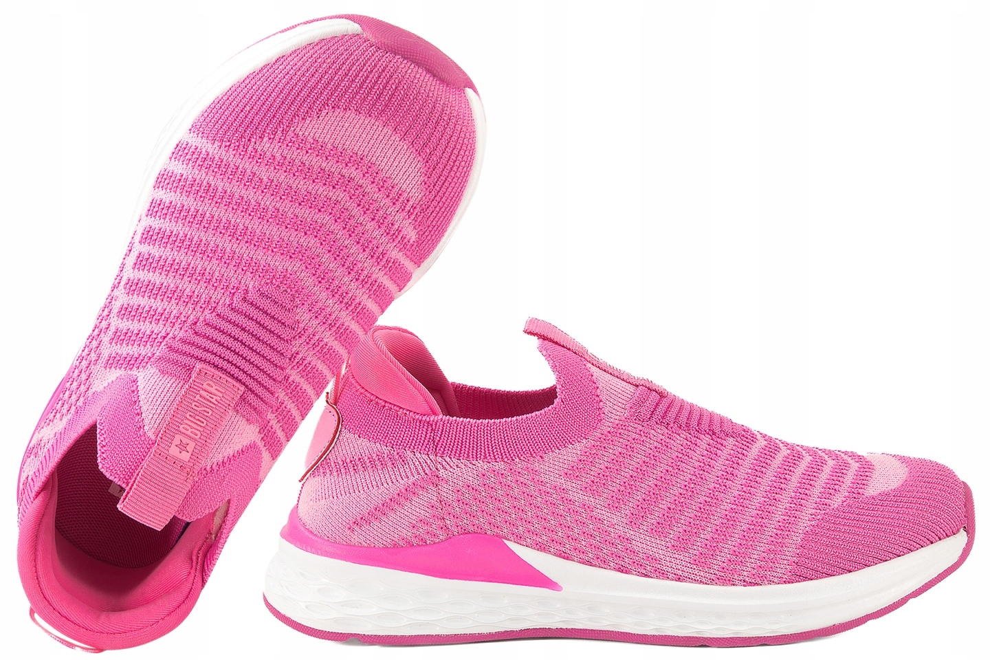 Big Star TT374003 Buty Sportowe Wsuwki Tekstylne Sneakersy Pu Różowy 30