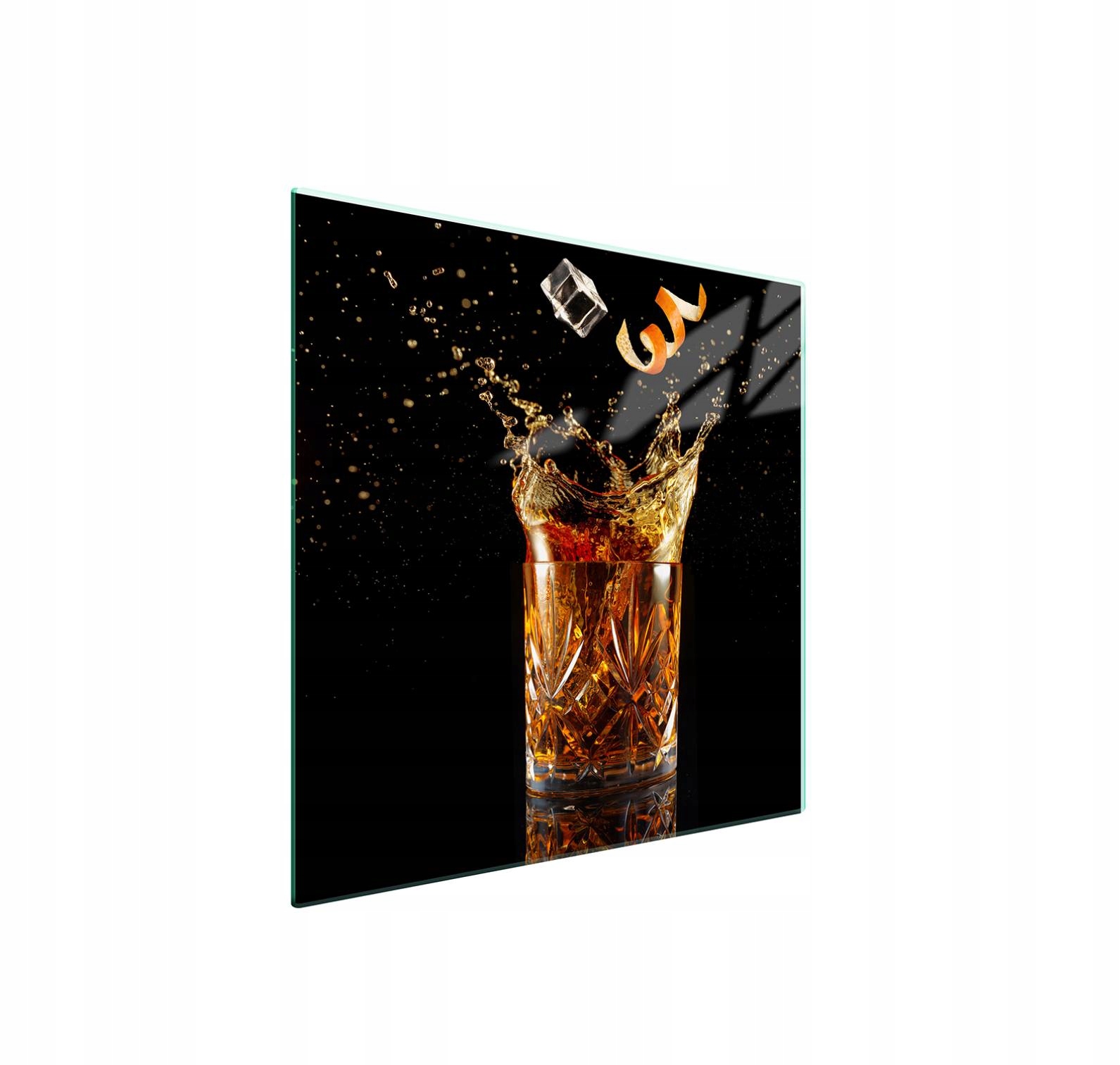Skleněná ochranná deska na sporák 50x52 Whisky Tvrzené sklo 7v1