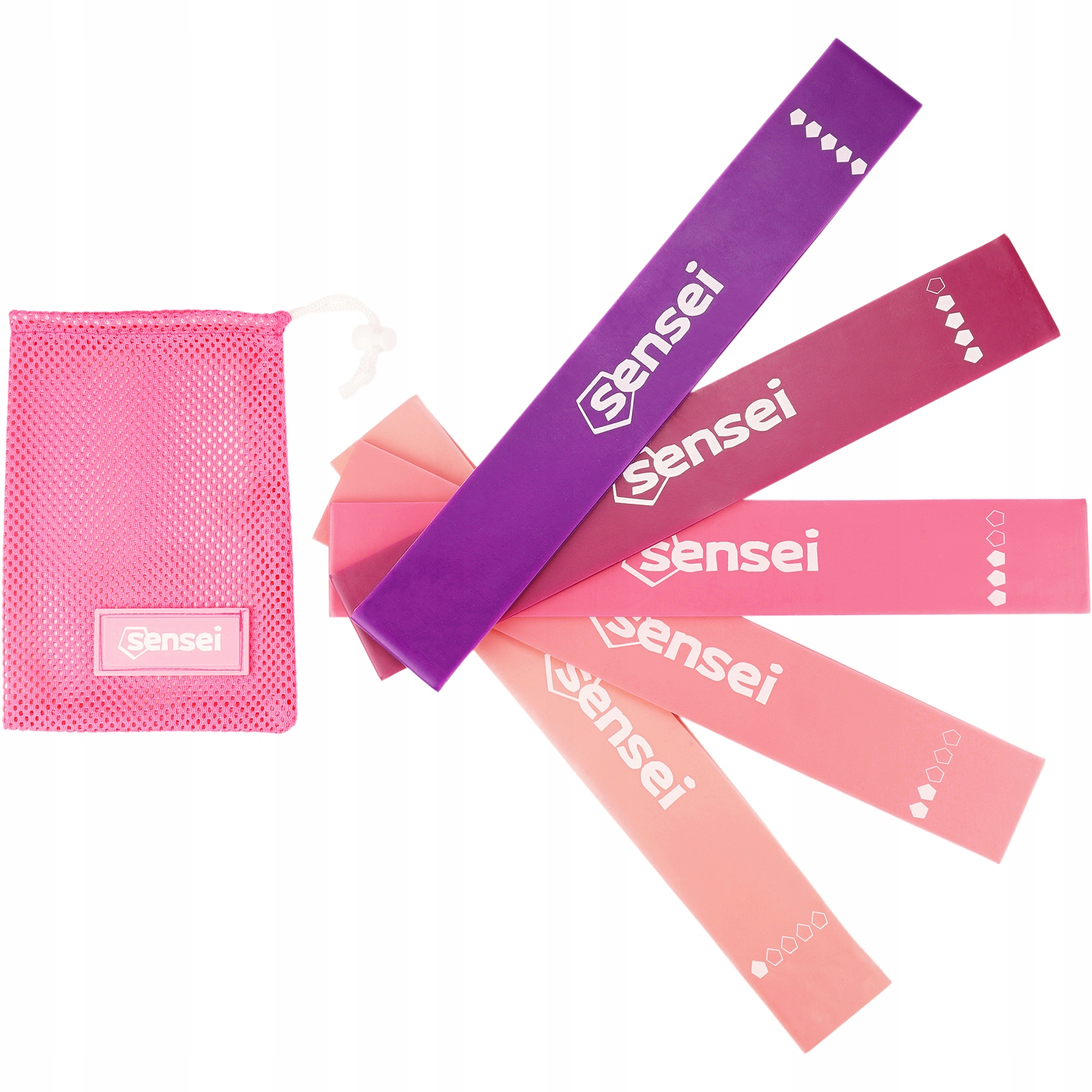 ZESTAW 5 GUM DO ĆWICZEŃ SENSEI MINI BAND, Taśmy Oporowe Fitness Kod producenta 3631589