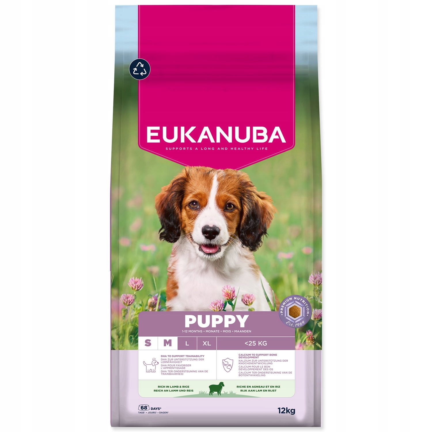 Levně Krmivo Eukanuba Puppy Small & Medium rich in lamb 12kg